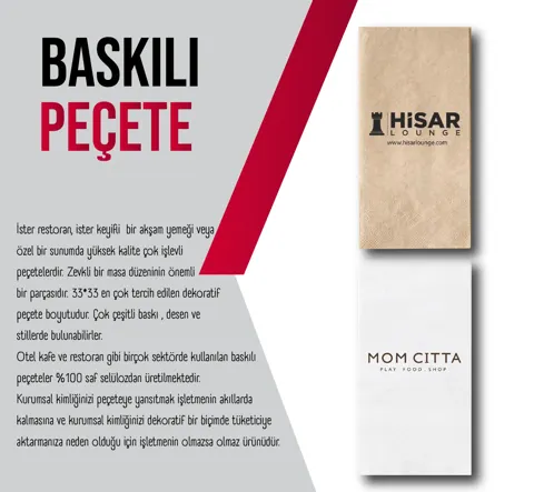 Baskılı Servis Peçete